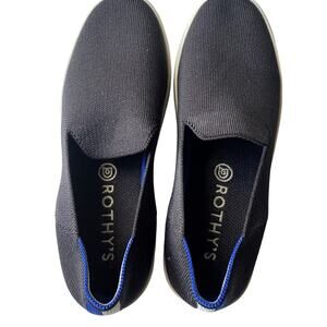 Rothy’s Women's Original Slip On Knit Loafers Shoes Navy Blue/Black Size 8